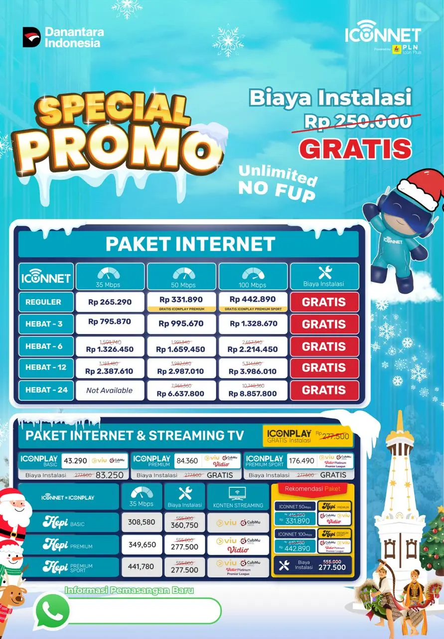 Brosur Paket ICONNET WiFi PLN Jawa Tengah