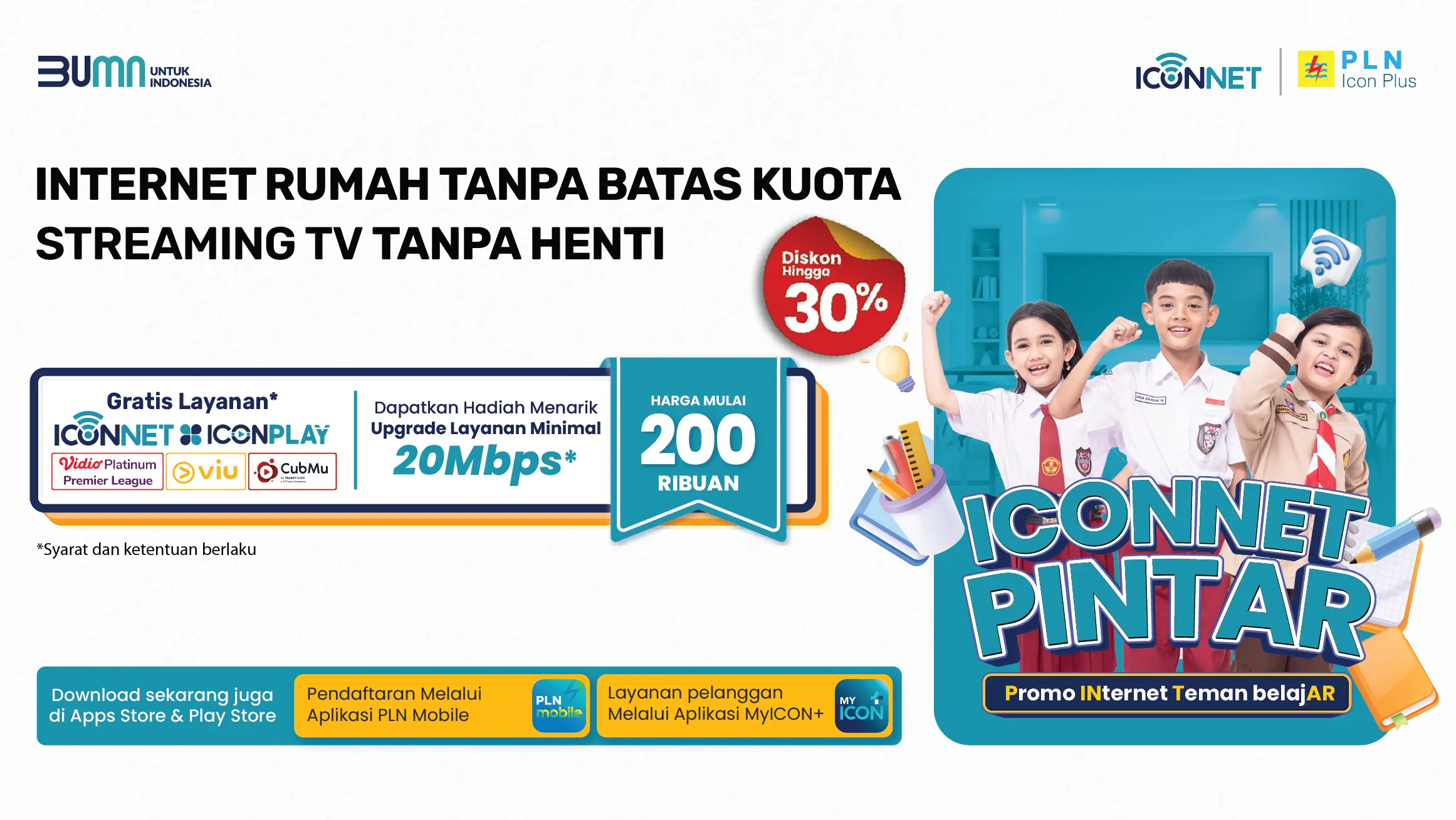 Petugas ICONNET PLN Instalasi Internet Fiber Optik