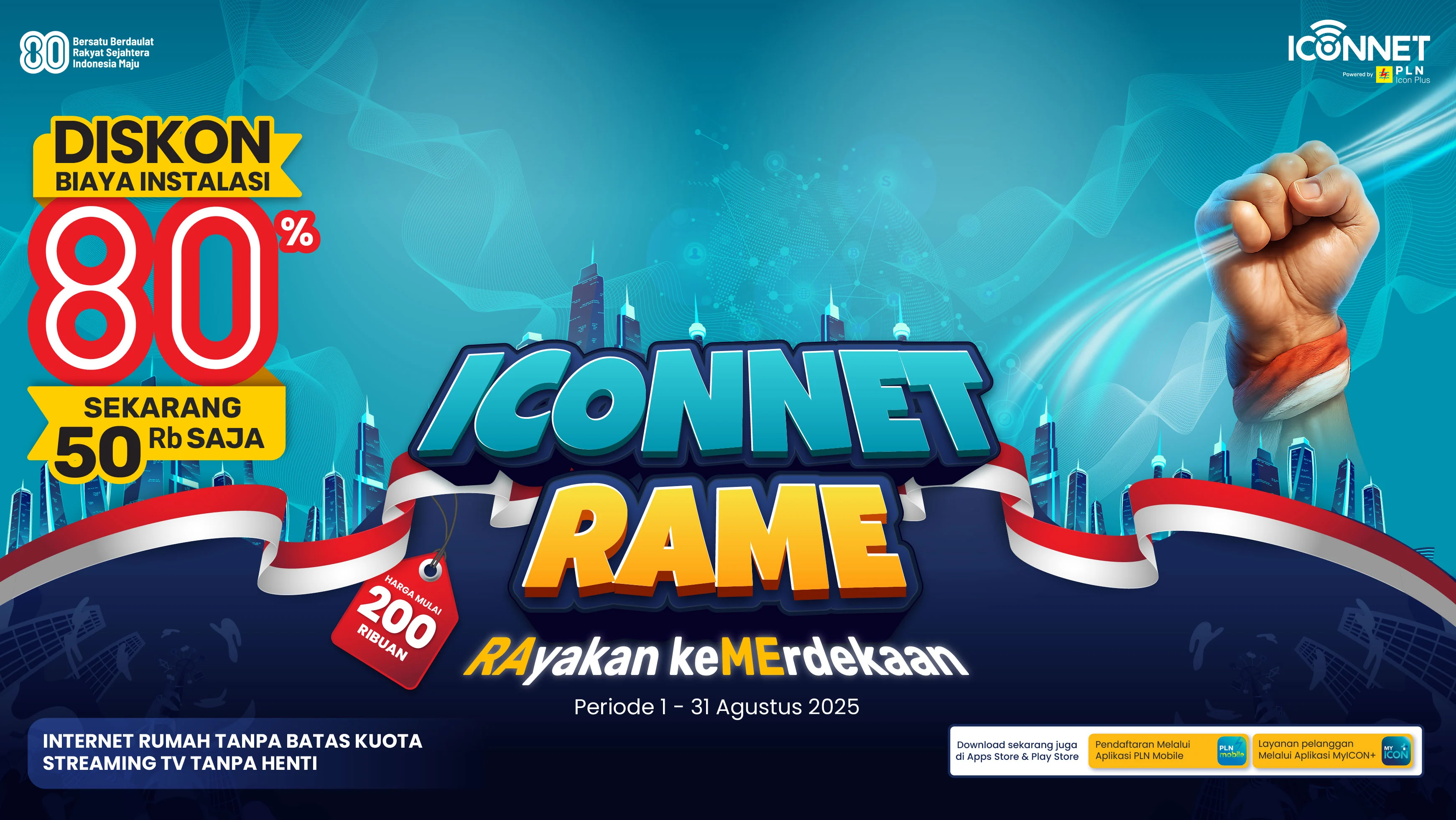 Promo ICONNET WiFi PLN Jawa Tengah DIY Unlimited Murah