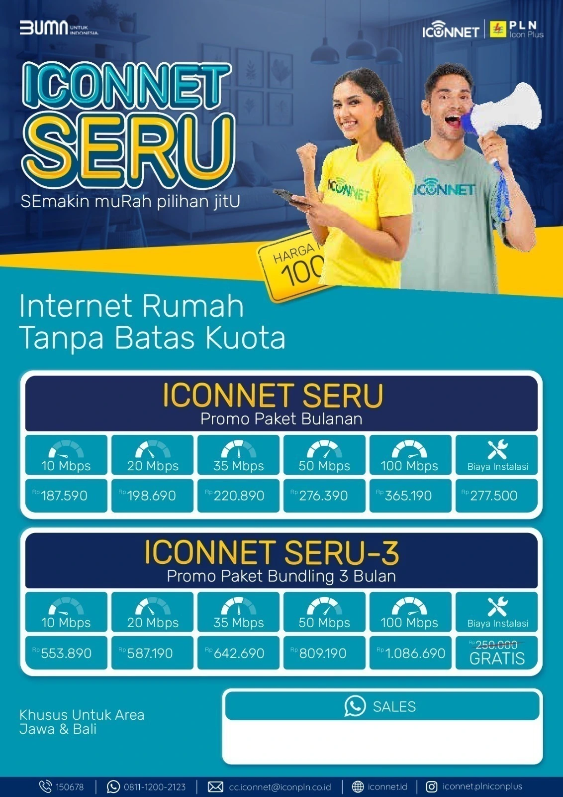 Promo ICONNET WiFi PLN Semarang Yogyakarta