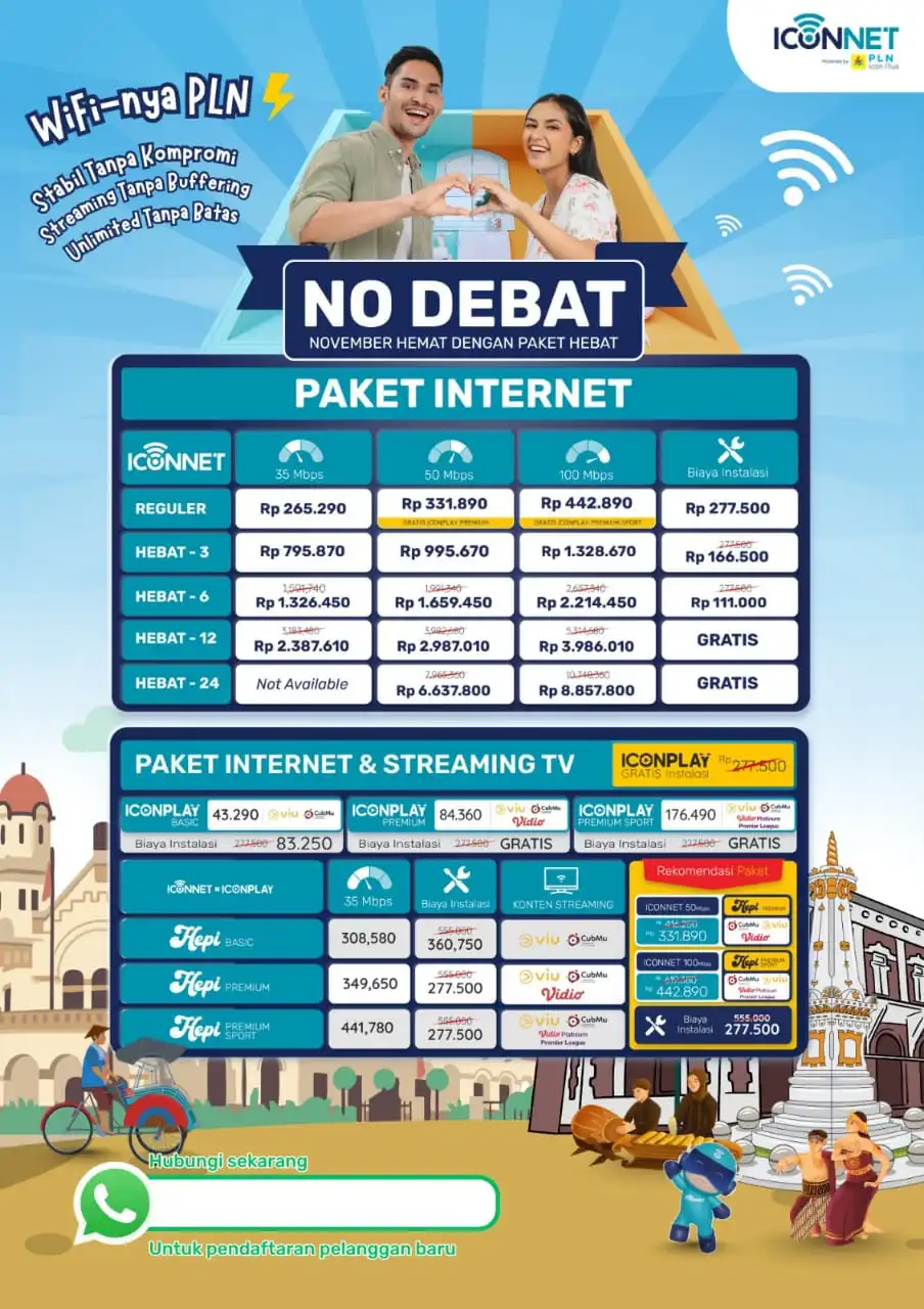 Brosur Paket ICONNET WiFi PLN Jawa Tengah