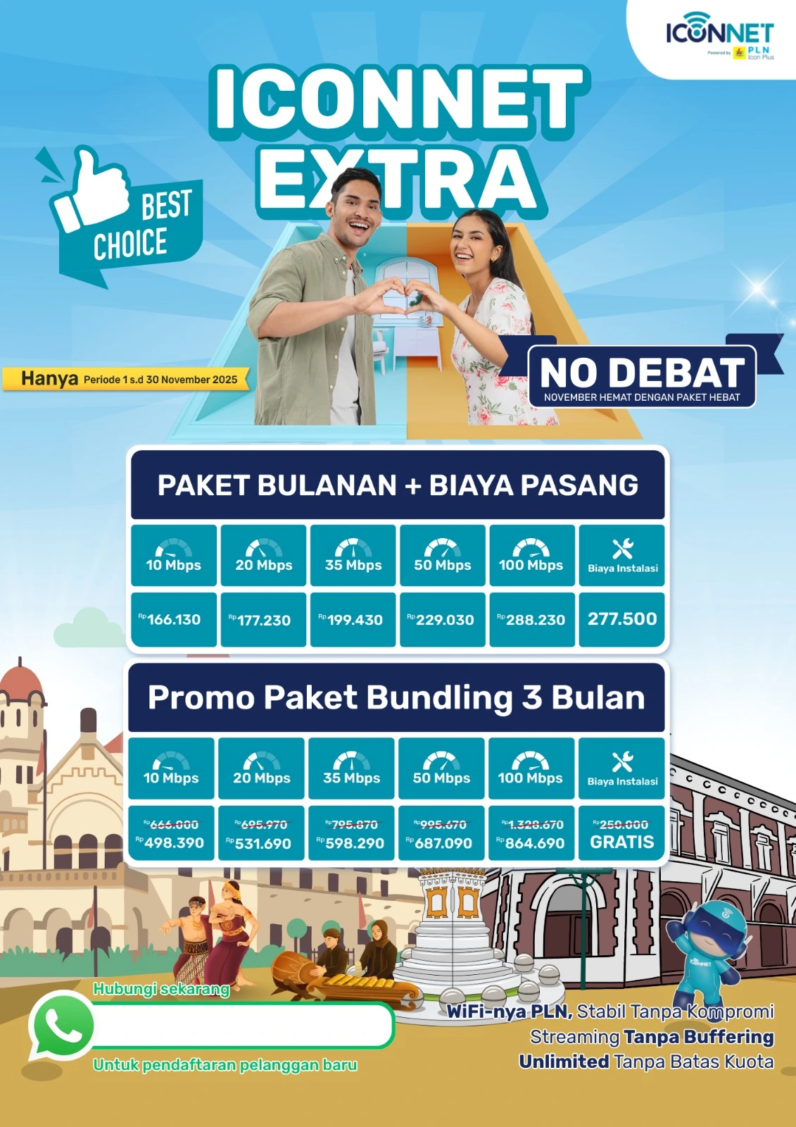 Promo ICONNET WiFi PLN Semarang Yogyakarta